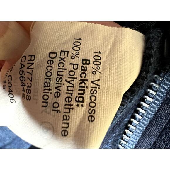 Madewell size medium dress black & blue colorblock minimalist classic core - Picture 6 of 8